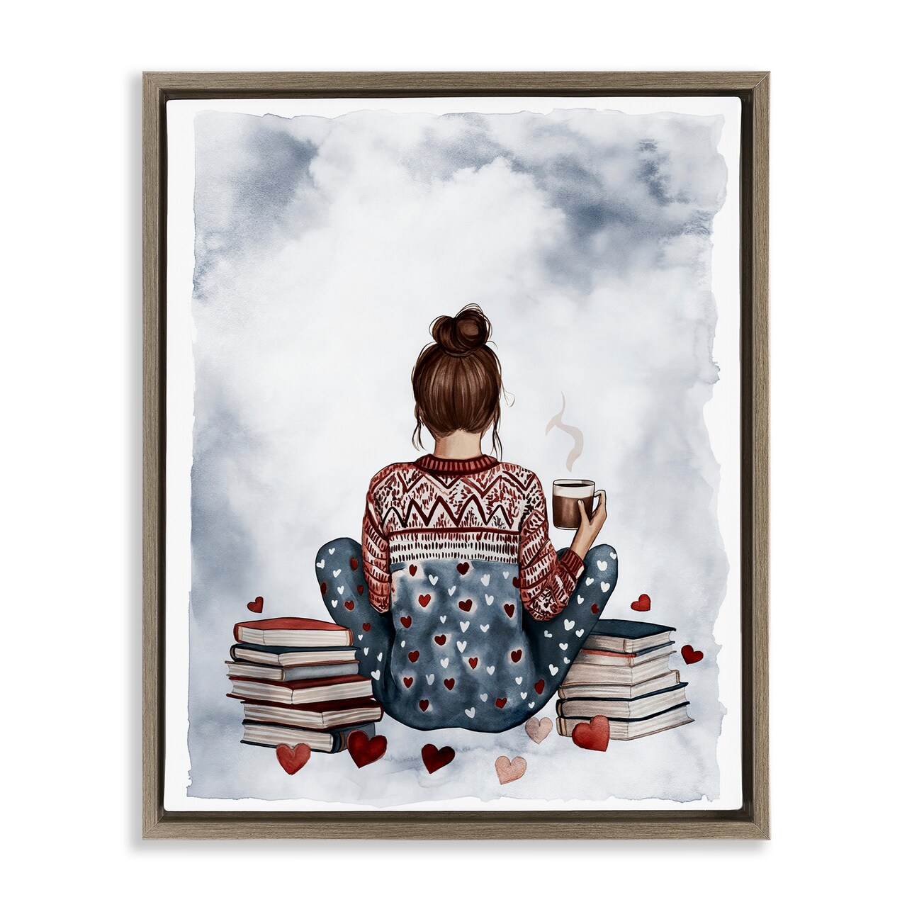 Stupell Industries Cozy Ritual Reader Floating Frame, design by Svetlana Aleynikova